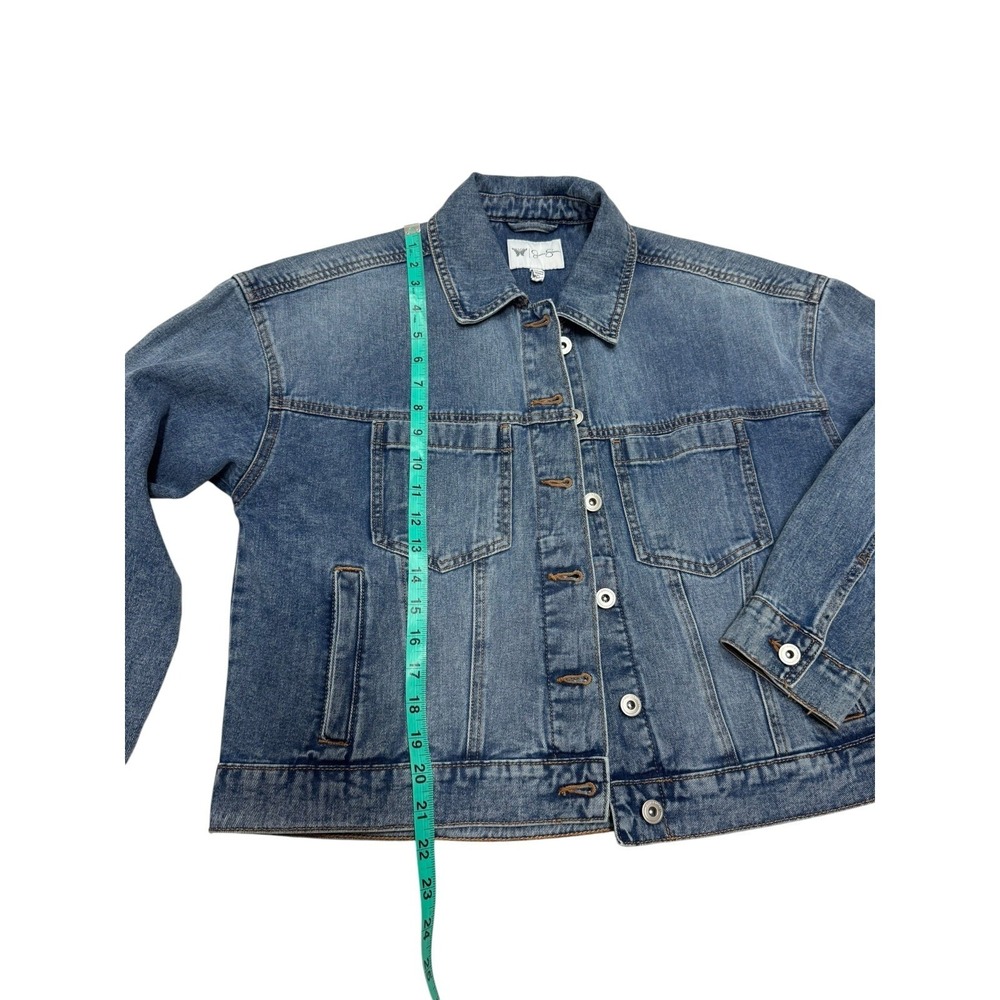 Jessica Simpson Womens Blue Denim Jacket Medium Wash Cotton Size Small - Picture 5 of 7